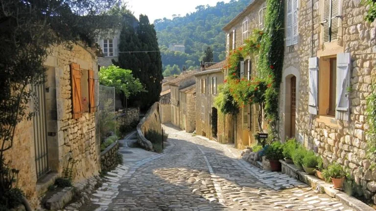 Découverte d'un village emblématique des Alpilles en PACA, couronné du label 'Plus Beaux Villages de France' avec son château en ruines surplombant le paysage.