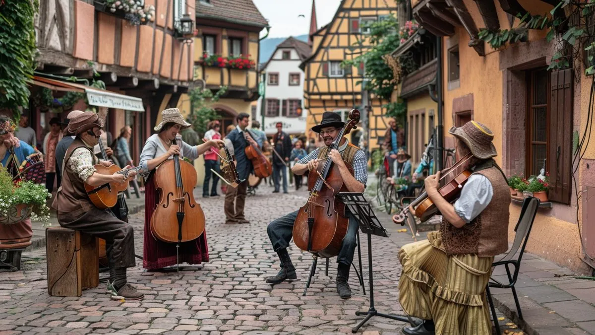 La fête des couleurs à Eguisheim