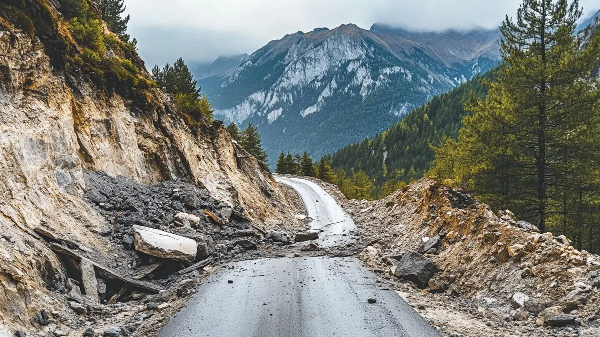 Alpes-Maritimes : Un éboulis impressionnant sur une route cause des blessures légères à deux personnes