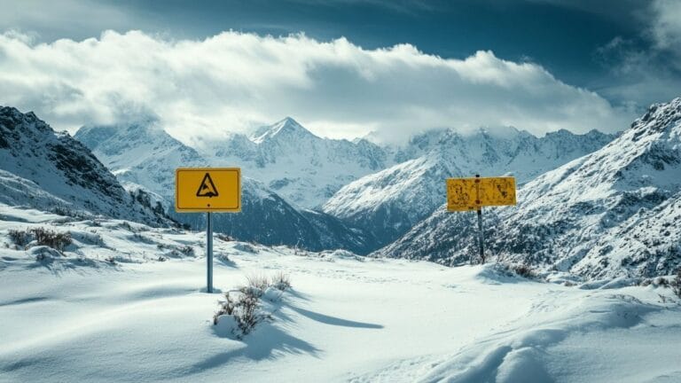 Alerte gelb: Die Südalpen unter Beobachtung wegen Schnee, Glatteis und Lawinengefahr