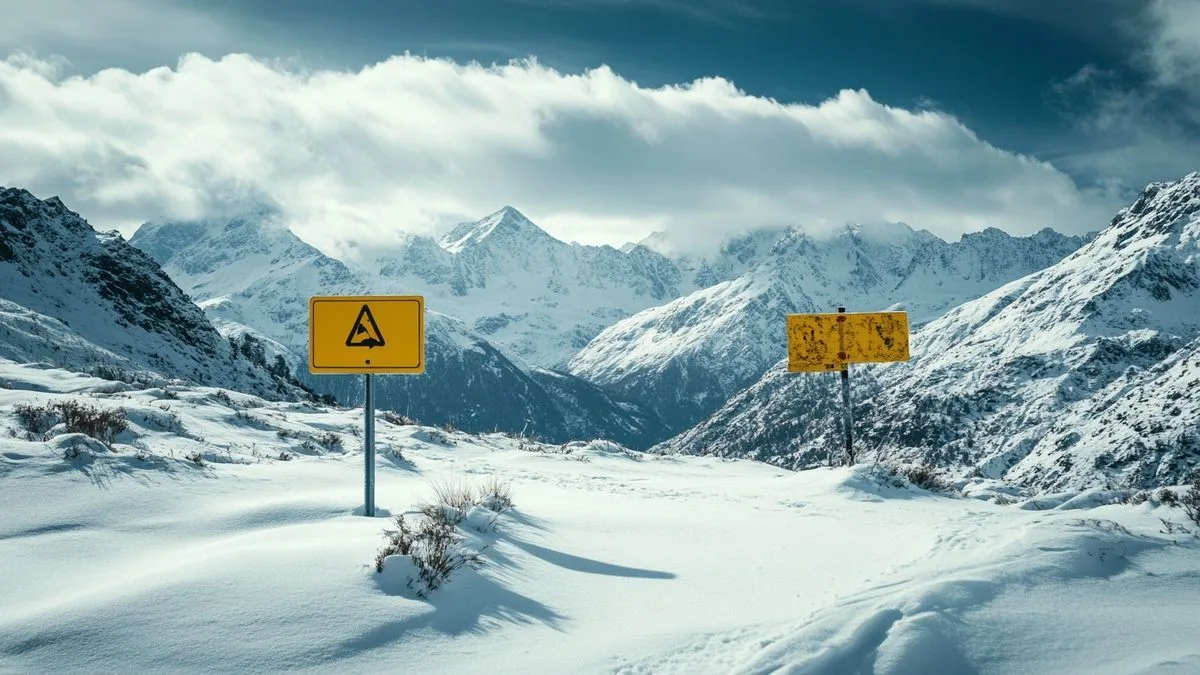Alerte gelb: Die Südalpen unter Beobachtung wegen Schnee, Glatteis und Lawinengefahr